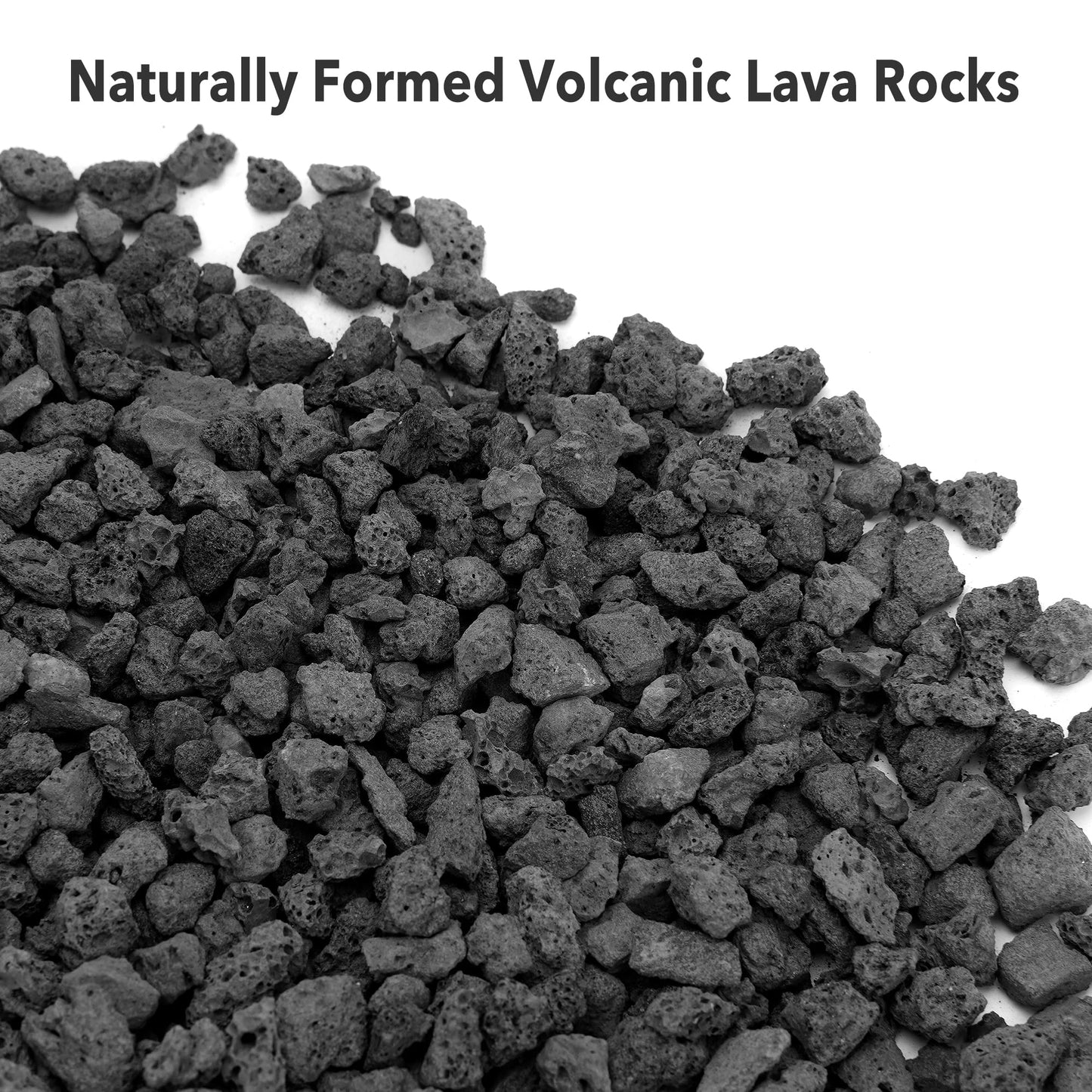 Stanbroil Black Lava Rock Granules, Decorative Rock 10 Pounds (0.1"-0.2")