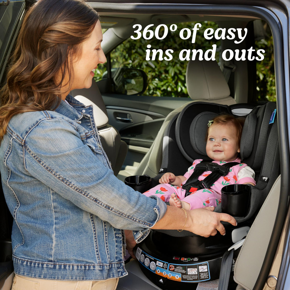 Graco EasyTurn 360 2-in-1 Rotating Convertible Car Seat, Cyran