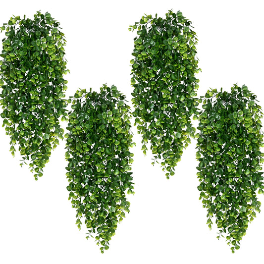 Waipfaru 4Pcs Fake Hanging Plants 2.7FT Fake Plants Fake Vines Greenery