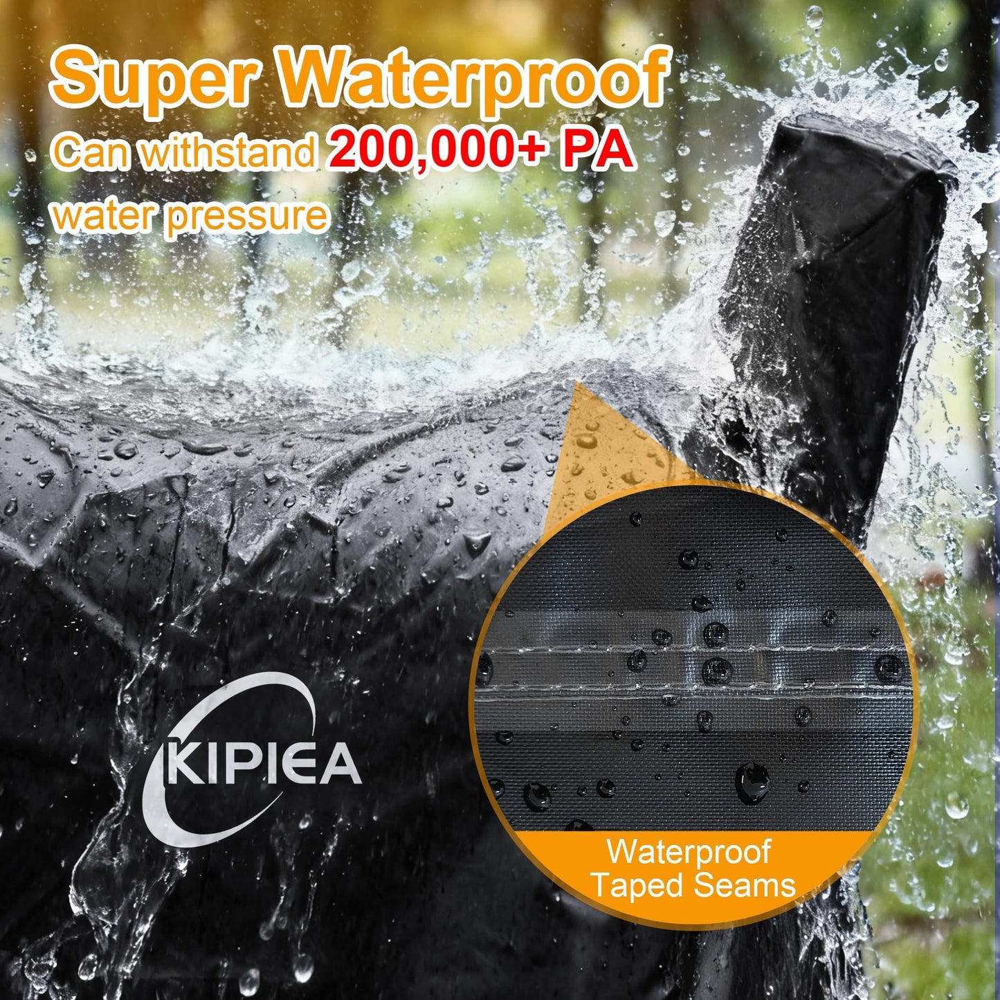 Kipiea 600D Heavy Duty Grill Cover for Traeger Pro 34 & 780 Series, Waterproof Wood Pellet Smoker Cover with Windproof Buckles, Pellet BBQ Grill Covers for Outside Anti-UV, No Tear, No Fading