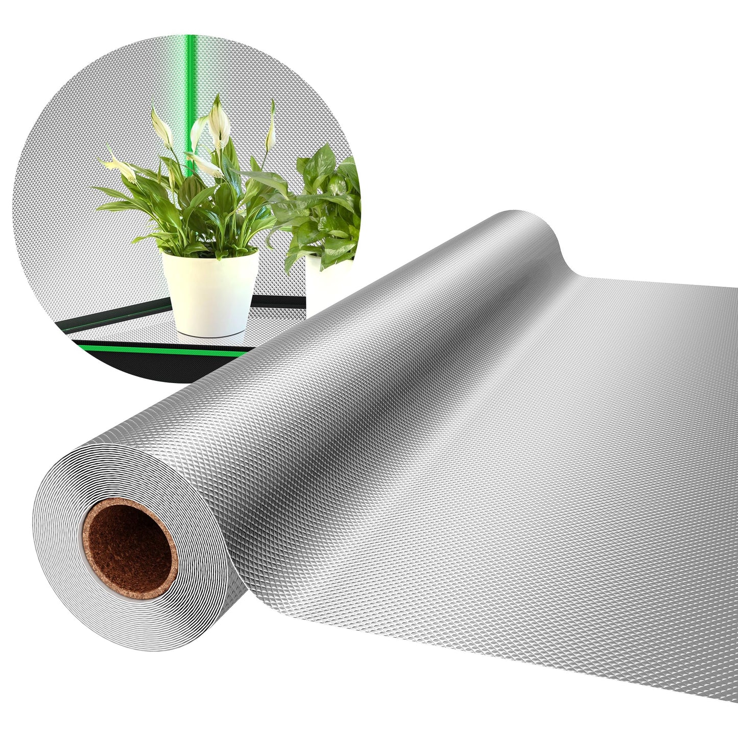 VIVOSUN 6 Mil Mylar Film Roll, 4 ft. x 50 ft. Diamond Film Foil Roll, Heavy-Duty Reflective Film for Grow Tent, Warm House, and Grow Room (50 ft.)