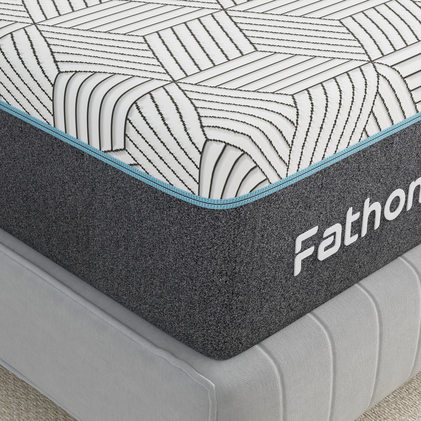 FATHOM Medium Twin XL Mattress 12 Inch Memory Foam Mattress Bed in a Box for Back Pain Relief and Cool Sleep with Gel Foam and Removeable Fiberglass Free Cover, CertiPUR-US Certified