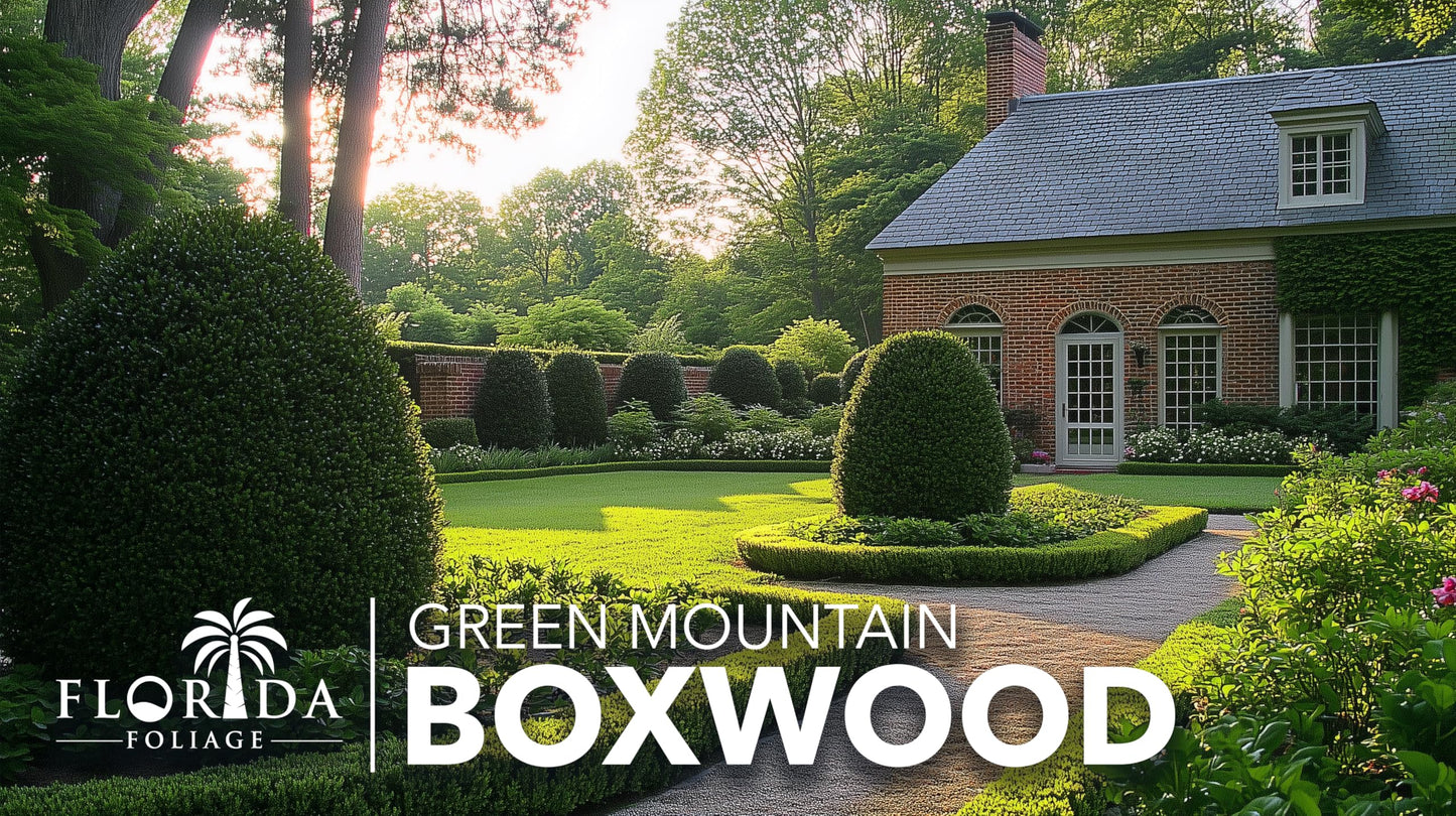 Green Mountain Boxwood | 10 Live Plants | Buxus sempervirens ‘Green Mountain’ | Evergreen Privacy Shrub | Compact Formal Garden Plants