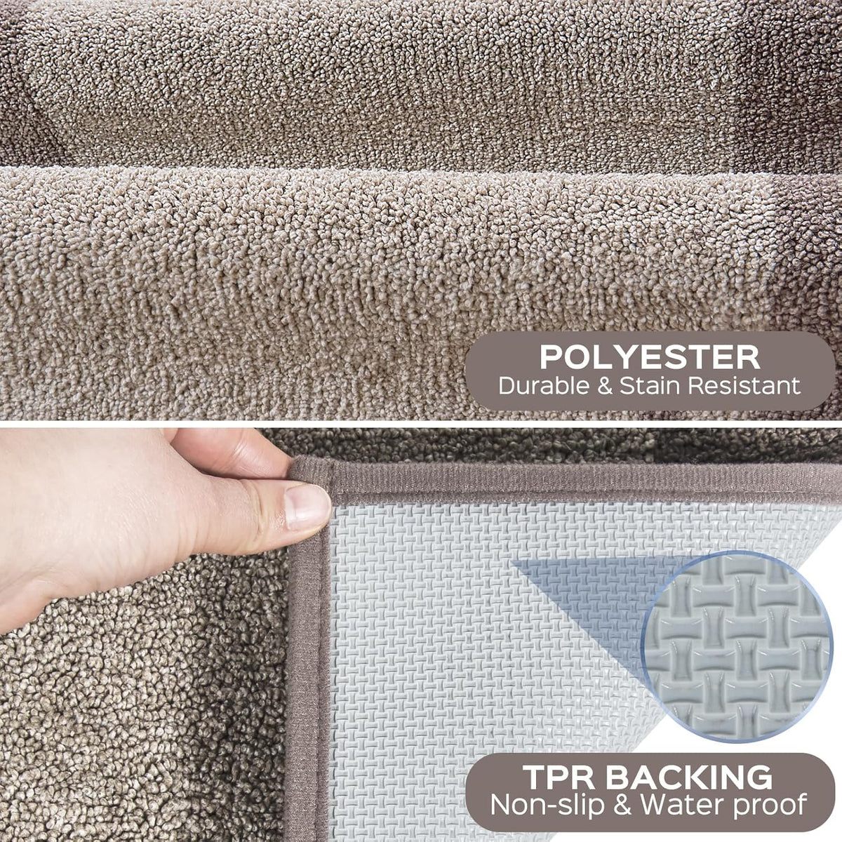 DOMUSTEX Runner Rug 32" x 72", Kitchen Rug for Hallway, Door, Roll Packing