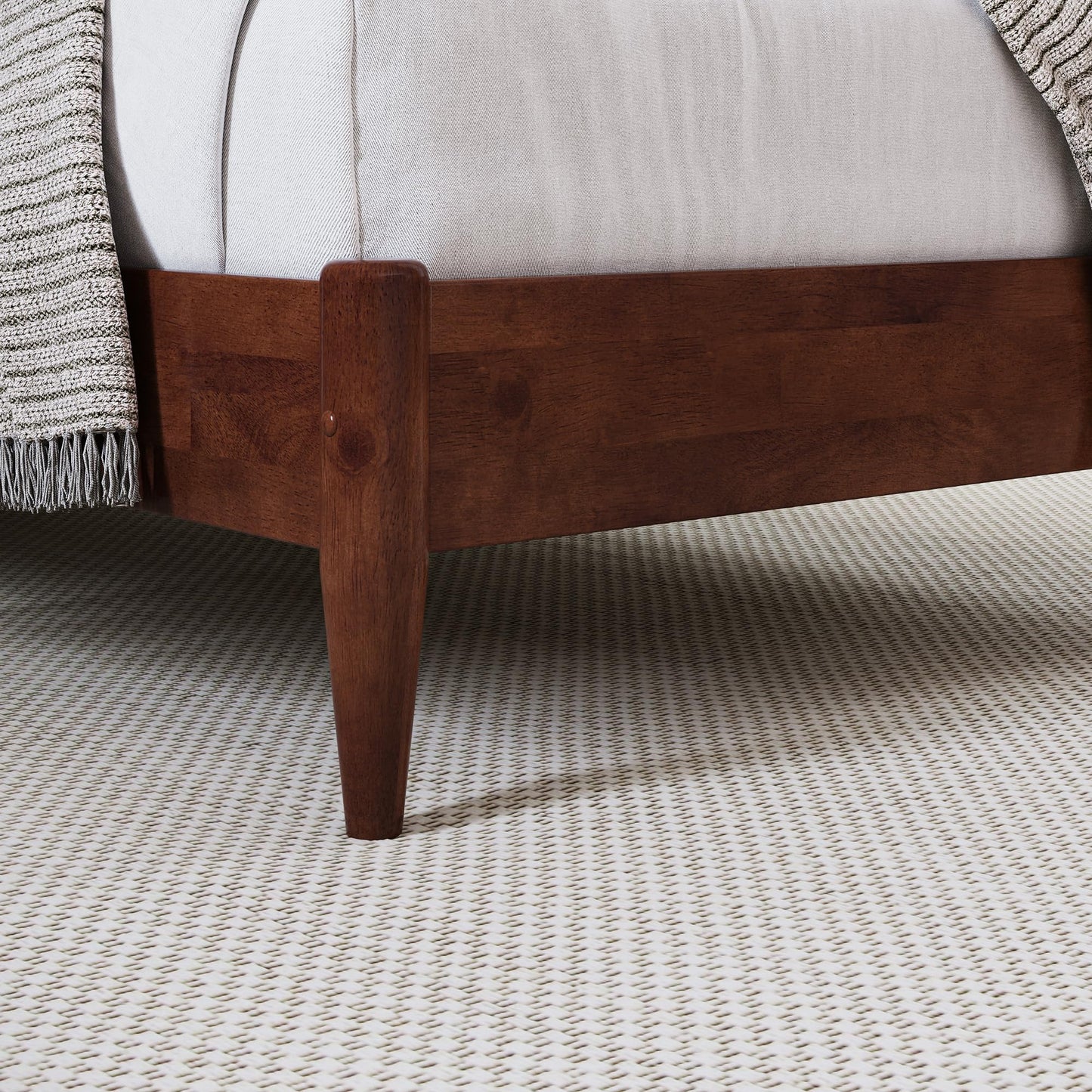 AFI, Pasadena Twin XL Solid Wood Low Profile Platform Bed, Walnut