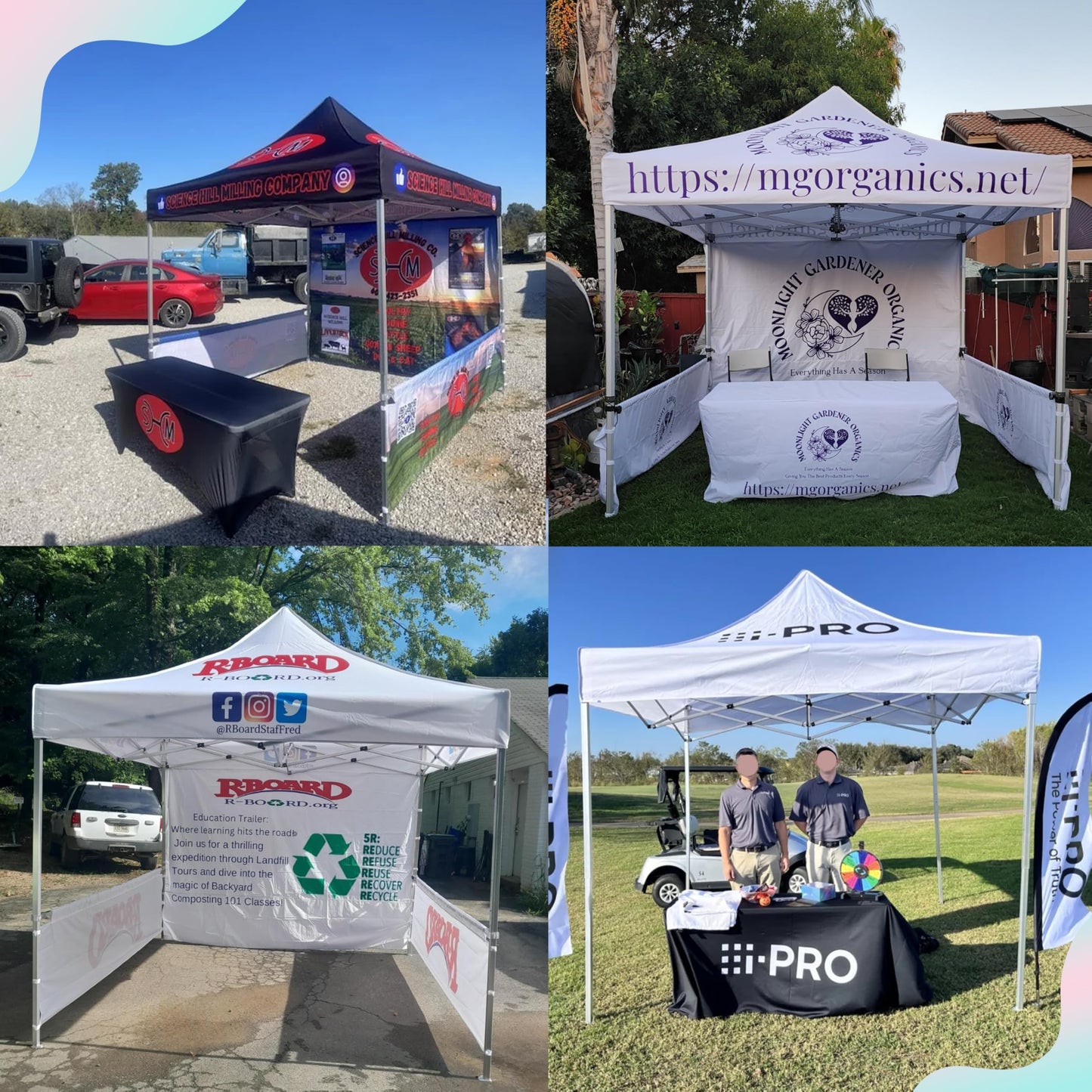 BillyPrint Custom Canopy Tent 10x10 with Logo, Personalized Pop Up Tent Packages for Trade Shows, Markets, Events, Quality Prints of Your Branding for Business Advertising with Optional Walls