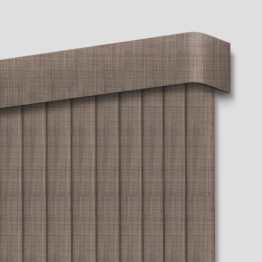HousCa Blackout Vertical Blinds Window Shades, Light Brown Custom Window Blinds Energy Saving UV Protection Noice Reduce Vertical Window Blinds for Patio Doors, Windows, Sliding Doors