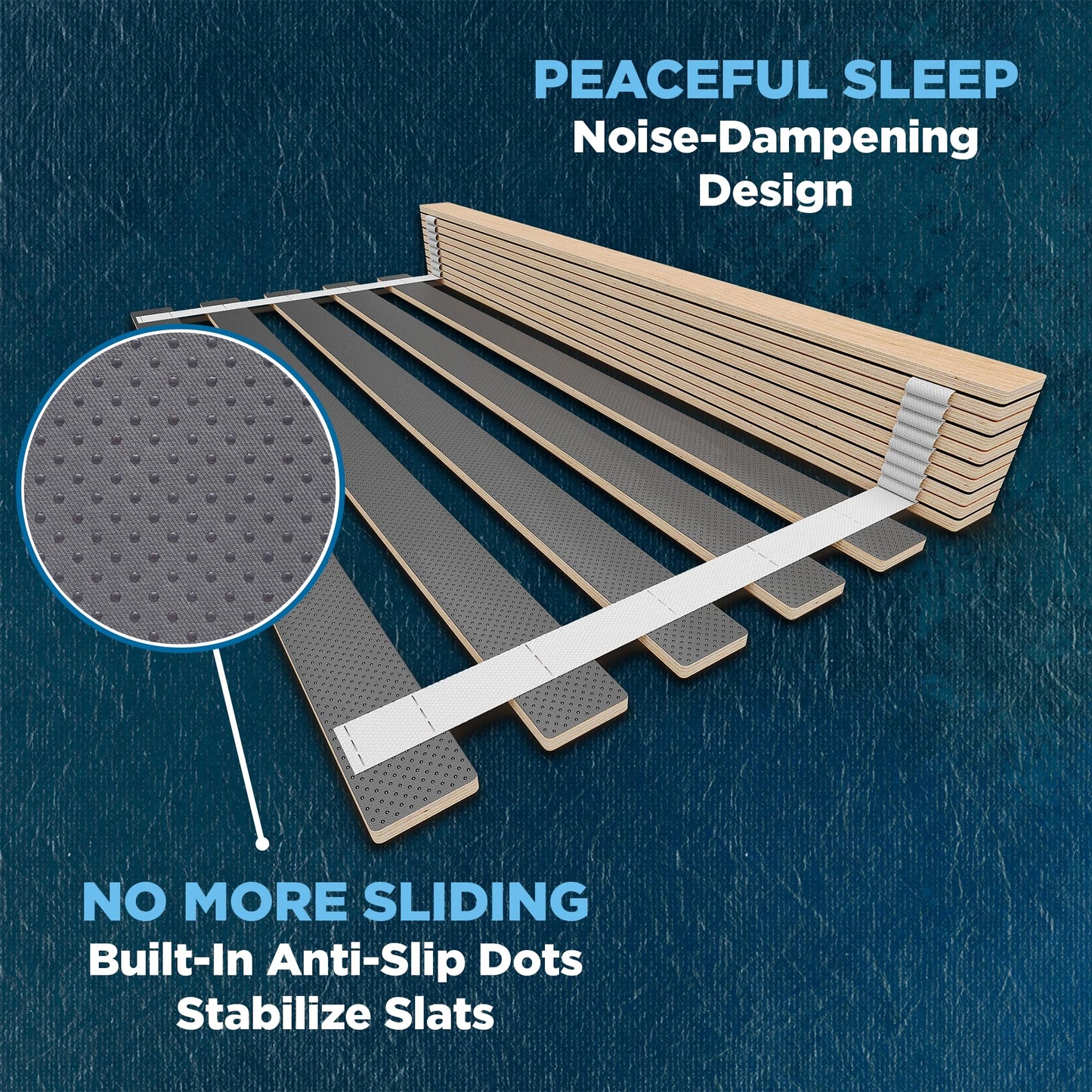 Meliusly SlatSure Queen Bed Slats 60x80 – Heavy Duty Wood Replacement Slats