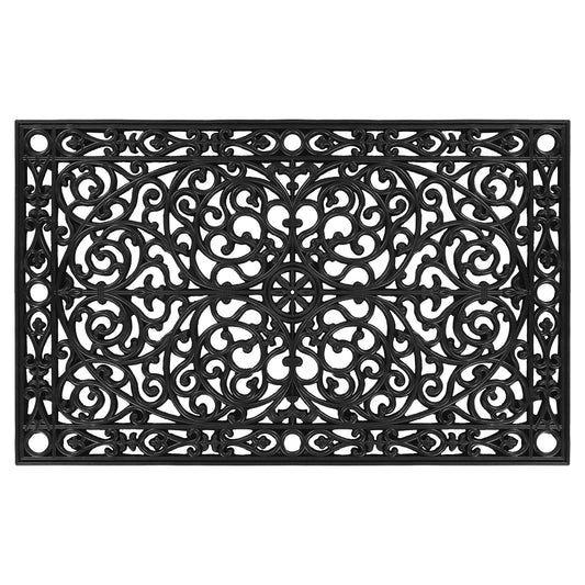 Calloway Mills AZ900222436 Gatsby Rubber Doormat, 24" x 36", Black