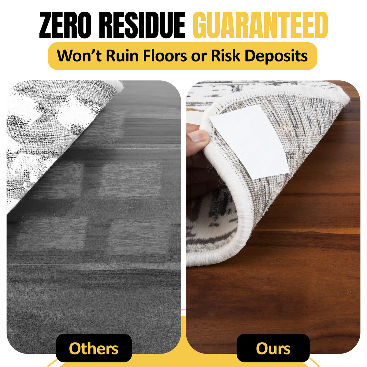 Double Sided Rug Tape - Heavy Duty Double Sided Carpet Tape for Area Rugs