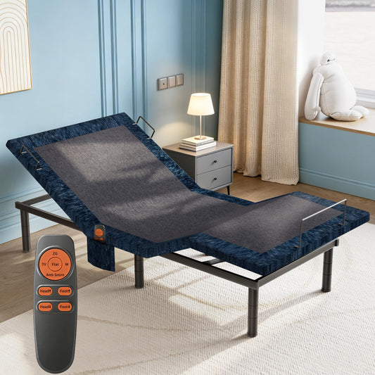 Zhumeiling Twin XL Adjustable Bed Base Quiet Motor Zero Gravity Anti-Snore