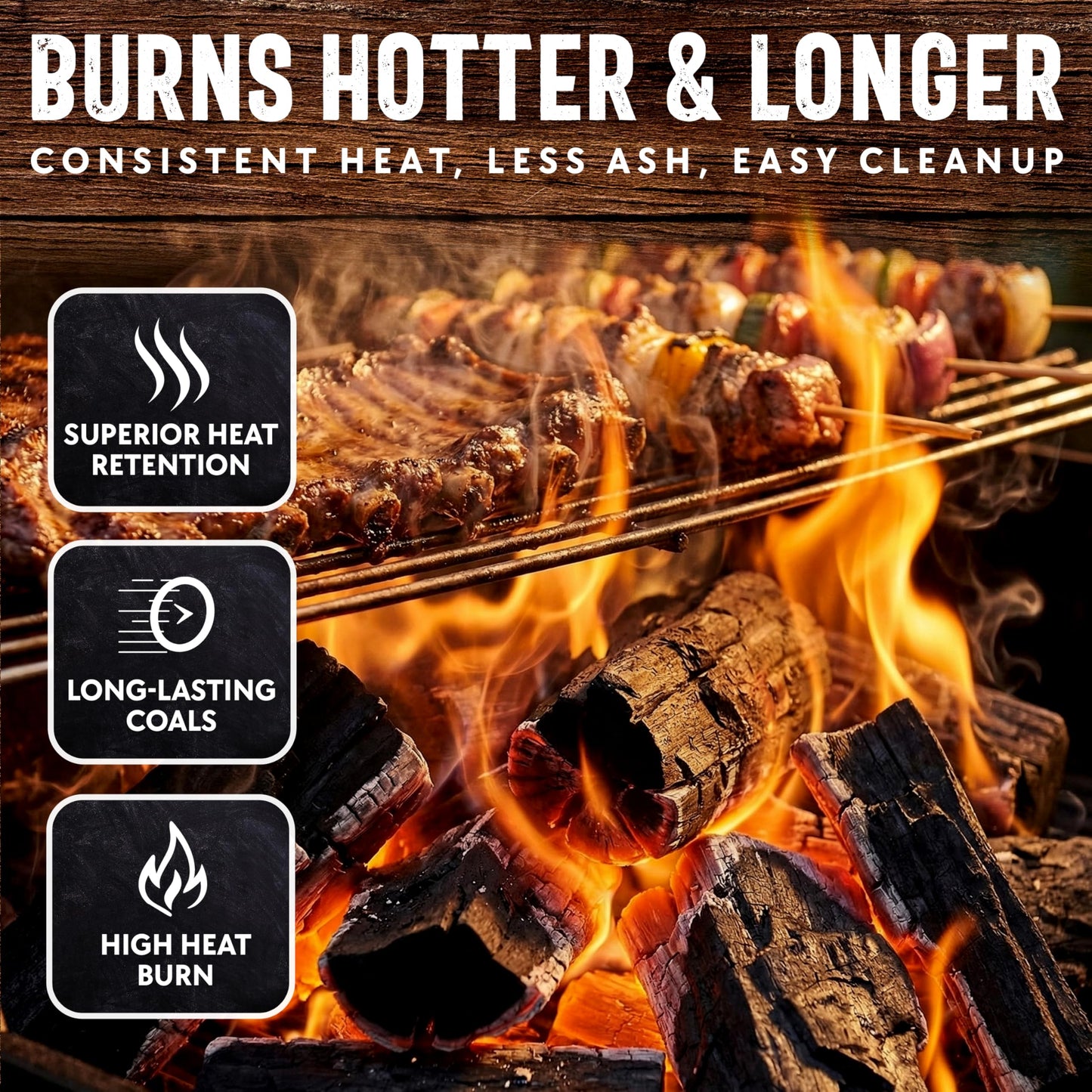 8 LB. All Natural Hardwood Lump Charcoal by Mr. Bar-B-Q - Premium Natural Charcoal for Grilling, BBQ, Smoking, Kamado & Kettle Grills - Burns Hotter & Longer - Smoky Flavor, Low Ash & Easy to Light