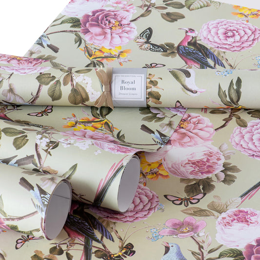 Merriton Scented Drawer Liners for Dresser, 6 Large Sheets 22 x 16 in - Non Adhesive Drawer Paper Liner & Scented Shelf Liner for Bedroom Dresser Drawers, Linen Closet - Gift Box (Royal Bloom)