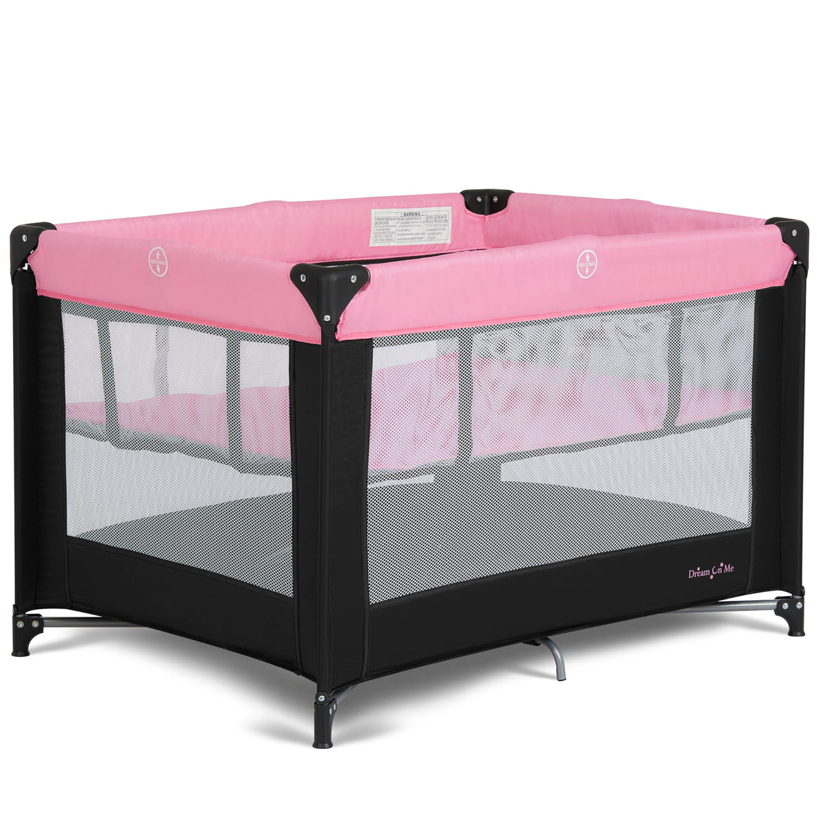 Dream On Me Zazzy Portable Baby Playard with Bassinet, Travel Carry Bag