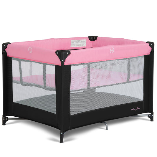 Dream On Me Zazzy Portable Baby Playard with Bassinet, Travel Carry Bag