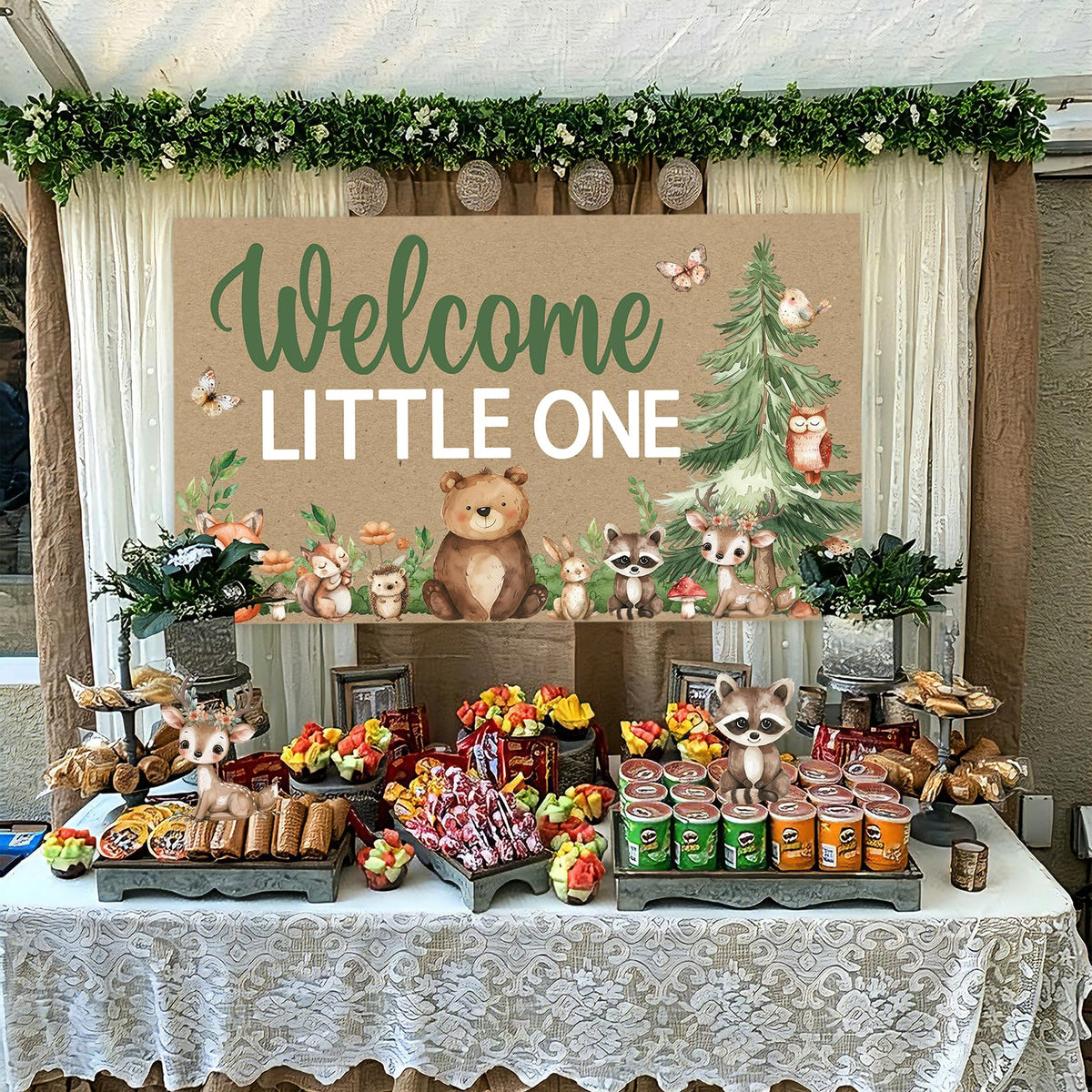 Woodland Banner for Woodland Baby Shower Decorations