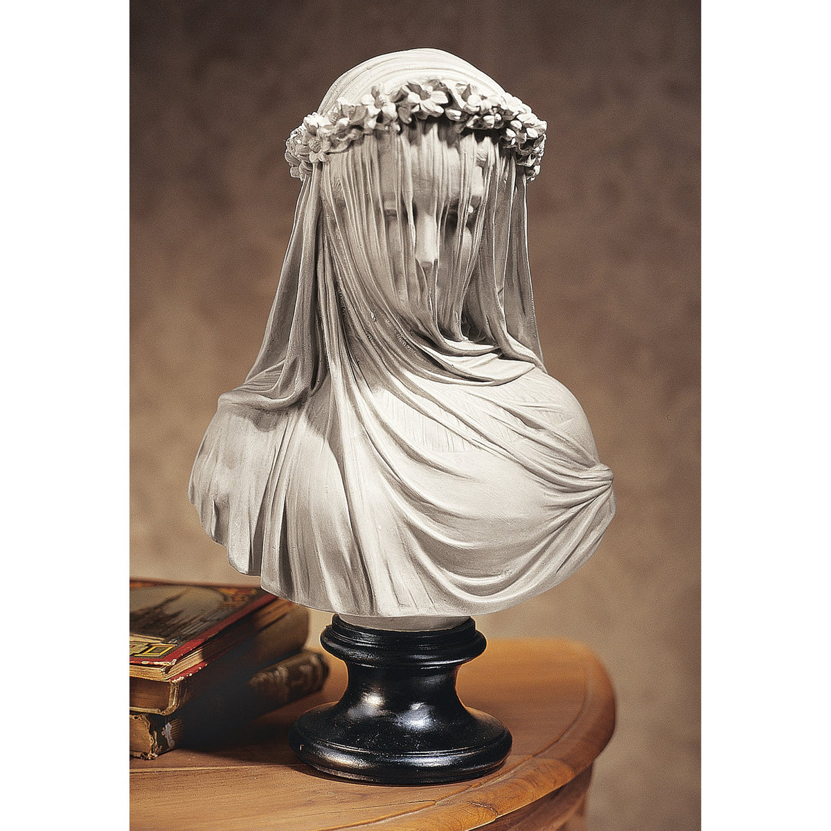 Design Toscano Veiled Maiden Indoor Bust Statue, 9 Inch Wide, 14 Inch Tall