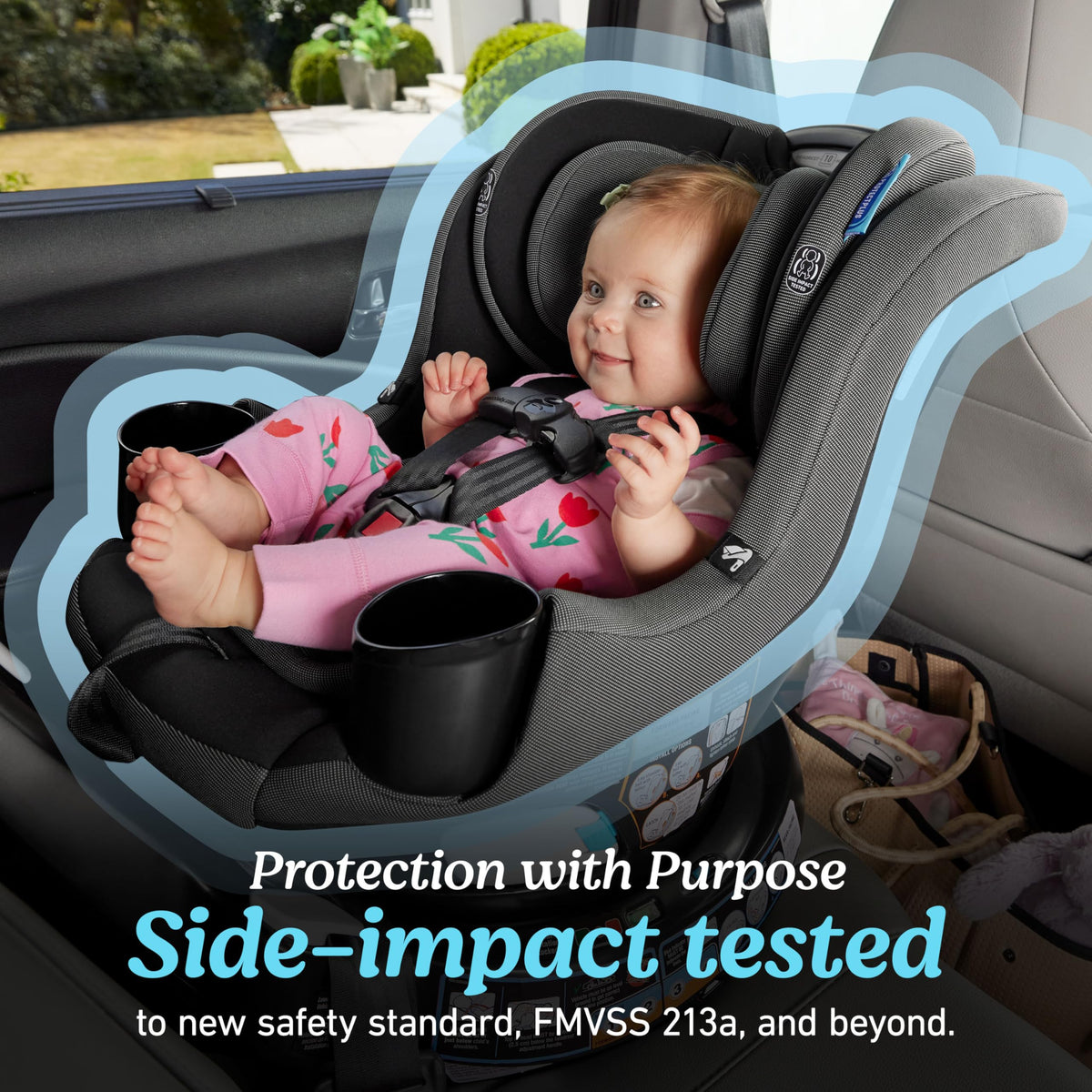 Graco EasyTurn 360 2-in-1 Rotating Convertible Car Seat, Cyran