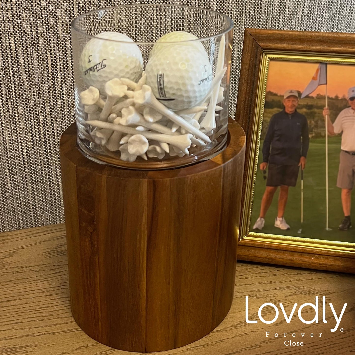 Lovdly Cremation Urn for Human Ashes | Keepsake Urns for Cremation Ashes | Decorative Urn Made from Premium Wooden Base with Glass Top & Flameless LED… (Wood, Medium Acacia)