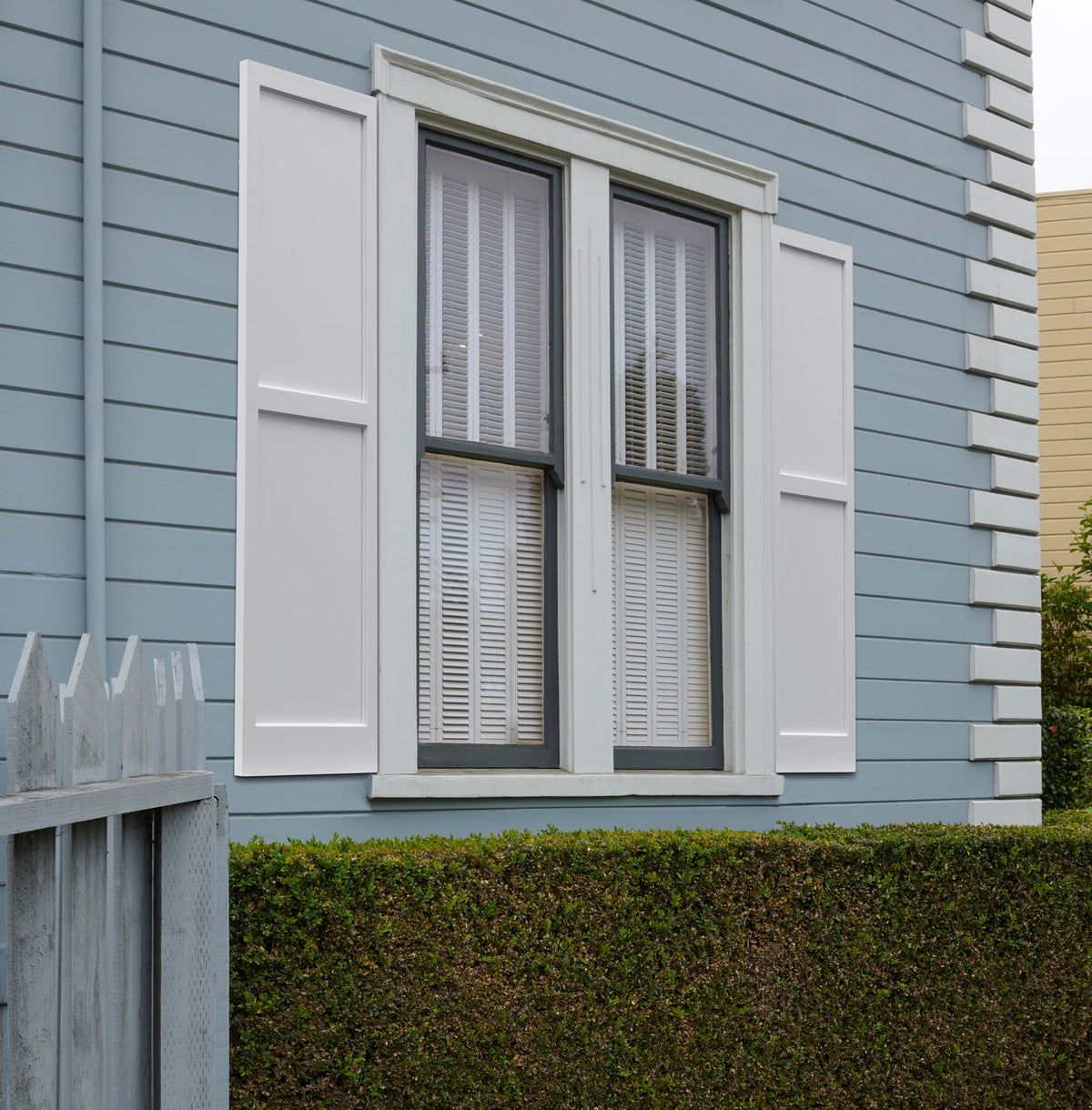 LTL Home Products SHP63 Exterior Solid Wood Raised Panel Window Shutters, 15" x 63", Unfinished Pine