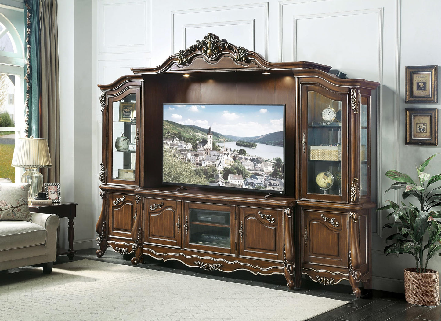 Antique Oak Entertainment Center