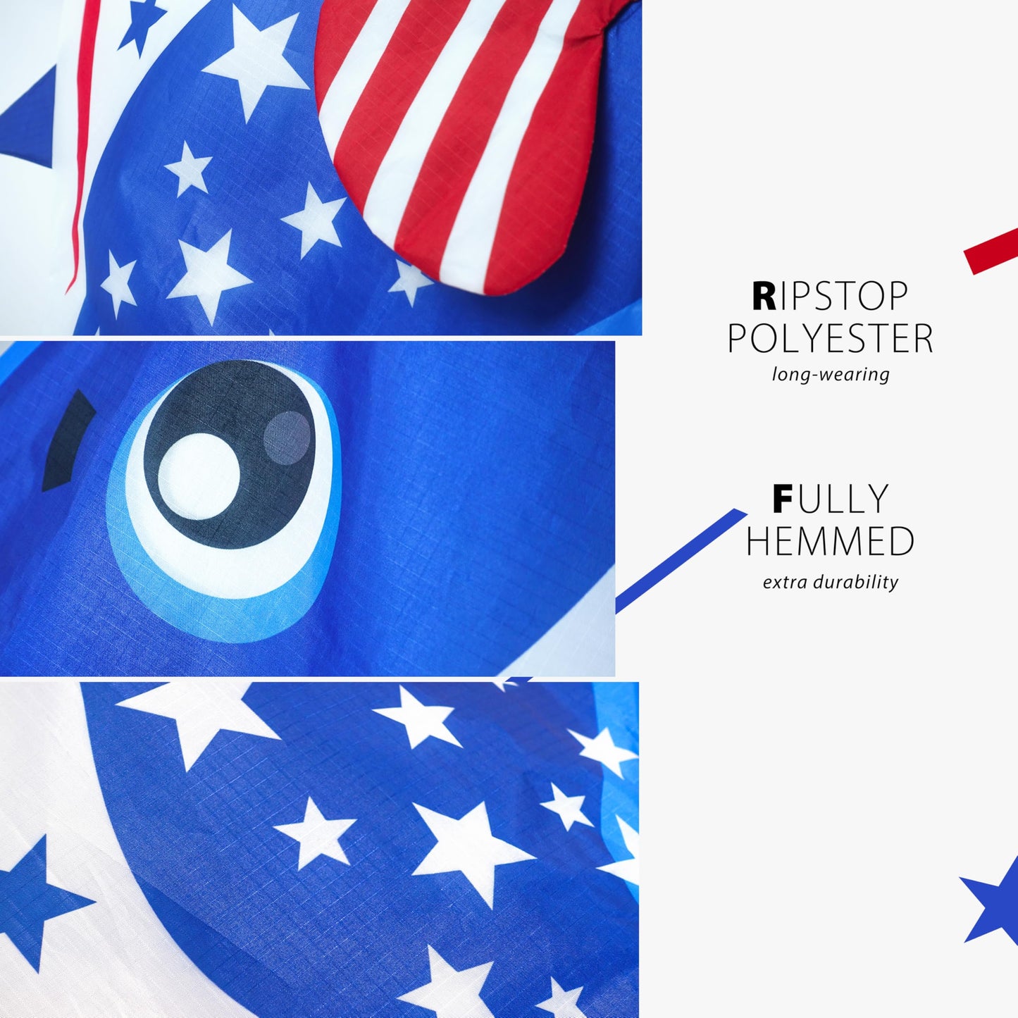 emma kites Patriotic Blue Puffer Fish Windsock Décor for Garden Backyard Balcony Porch Deck Dock Party Campsite Festival Party 28-INCH