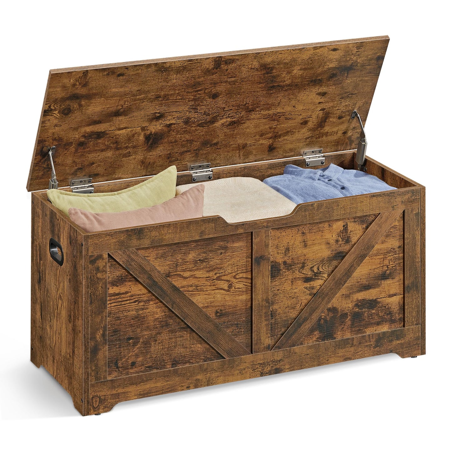 VASAGLE Storage Chest with 2 Safety Hinges, 15.7 x 39.4 x 18.1 Inches