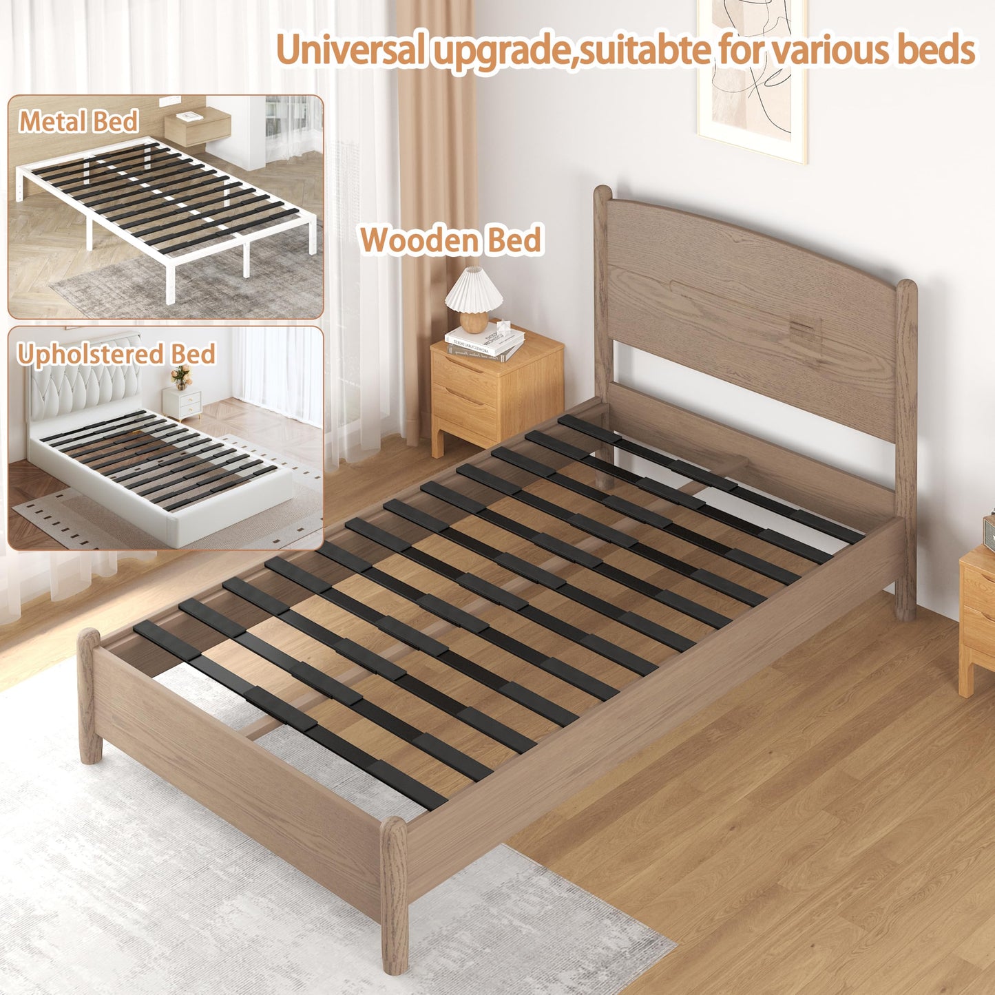 Realhotan Queen Bed Slats Replacement for Wood/Upholstered/Metal Bed