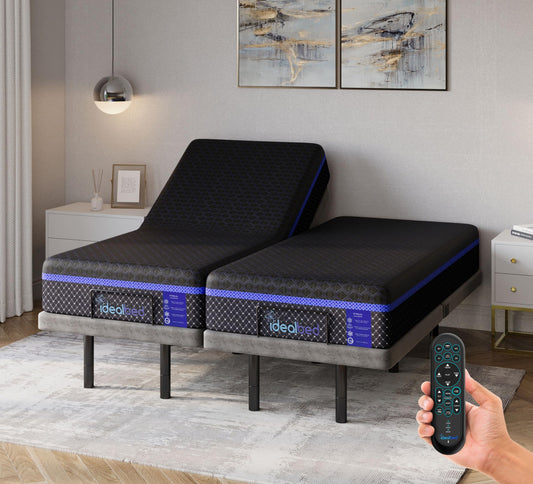 iDealBed G4 Nova Luxury Memory Foam Mattress 7i Custom Adjustable Bed Sleep System, Comfort, Cooling & Support, Silent Performance, Lumbar Support, Pillow Tilt (Firm, Split California King)