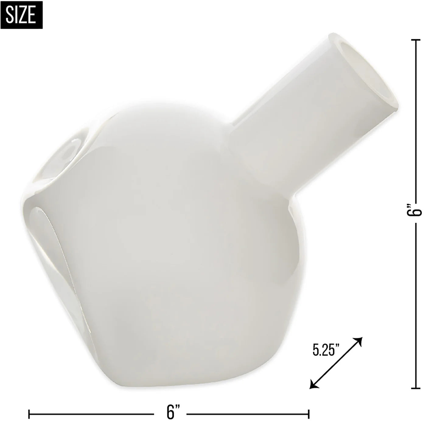 WHITE ABSTRACT VASE