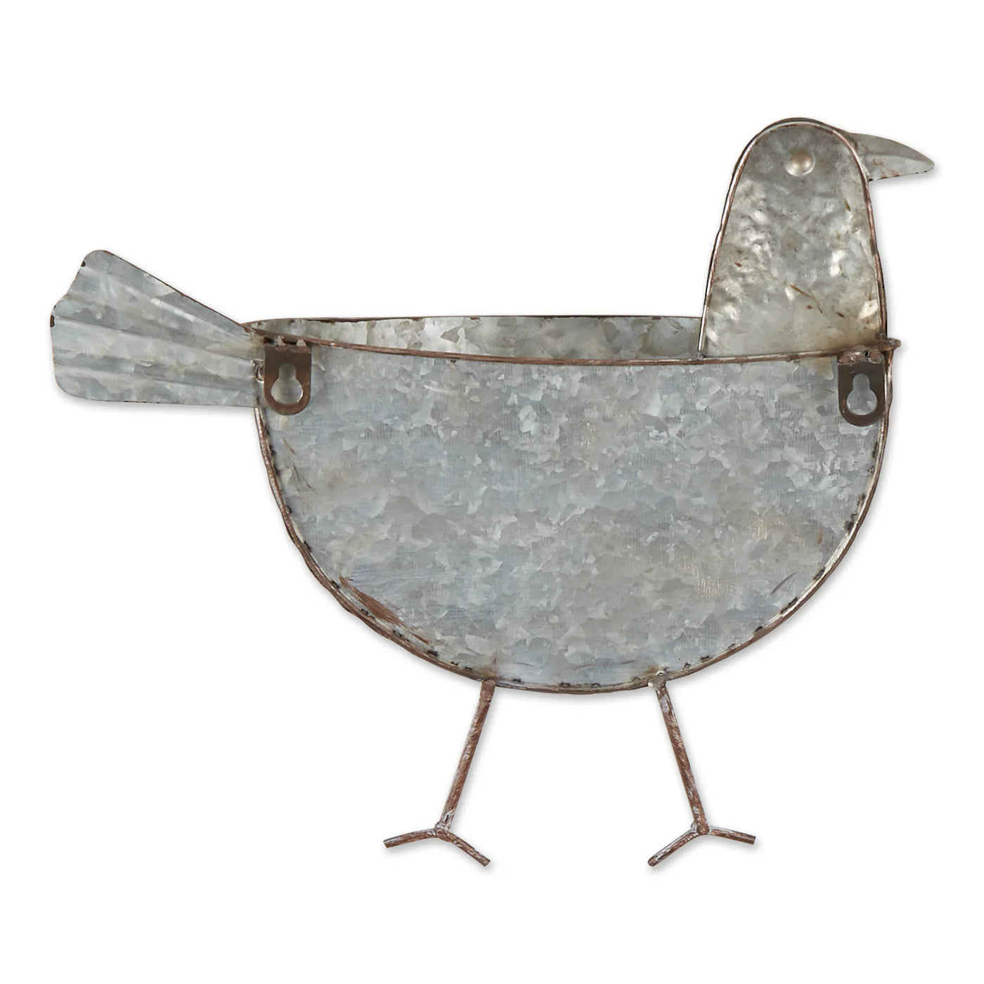 BIRD GALVANIZED WALL PLANTER