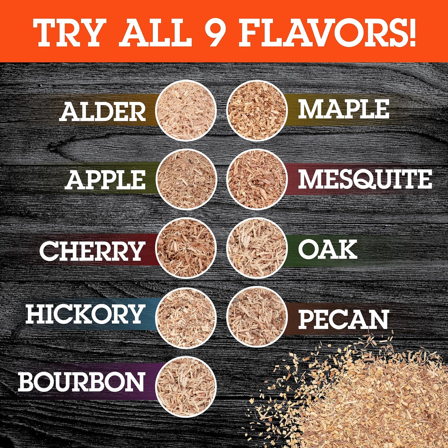Camerons All Natural Extra Fine BBQ Wood Chips, 4 Pack - Apple, Oak, Hickory, Mesquite (4 Pints) - Kiln Dried Sawdust Shavings for Smoking Guns, Smokers, Smoke Boxes - Barbecue Grilling Gift for Dad