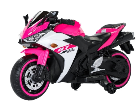 Electric motorcycle/ 12V Kids toys motorcycle/Kids electric car/electric ride on toys  for  3 4 5 6 years Boys Girls with Training  Wheels/manual throttle/ drive by hand/Lighting  wheels