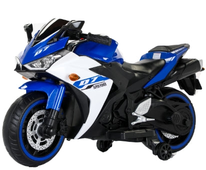 Electric motorcycle/ 12V Kids toys motorcycle/Kids electric car/electric ride on toys  for  3 4 5 6 years Boys Girls with Training  Wheels/manual throttle/ drive by hand/Lighting  wheels