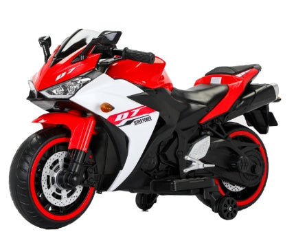 Electric motorcycle/ 12V Kids toys motorcycle/Kids electric car/electric ride on toys  for  3 4 5 6 years Boys Girls with Training  Wheels/manual throttle/ drive by hand/Lighting  wheels