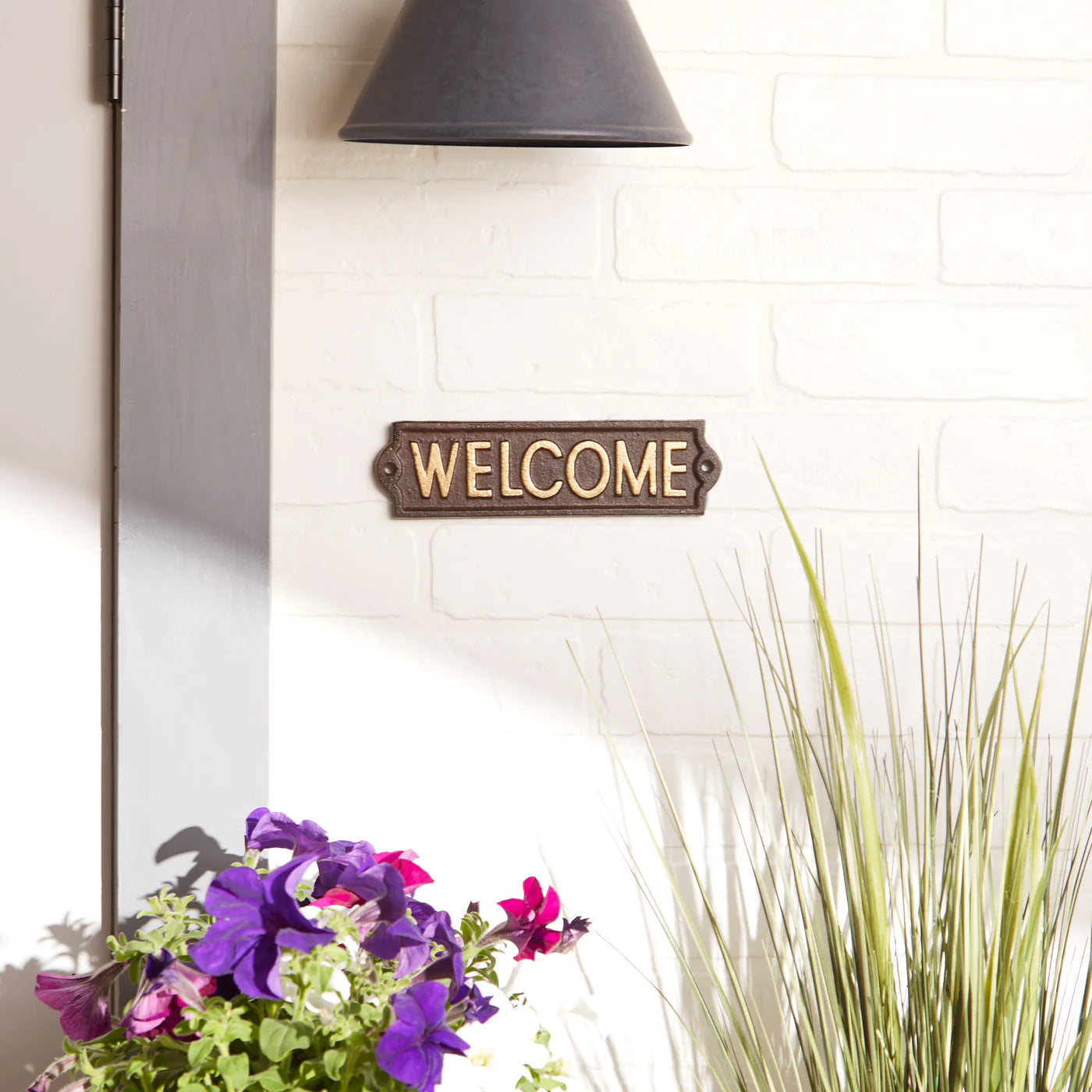 WELCOME CAST IRON SIGN