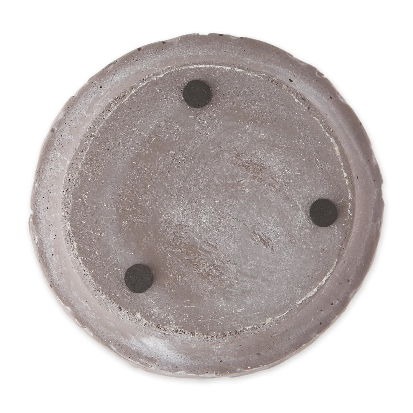 BLACK SCALLOPED CEMENT FLOWER POT SET/2