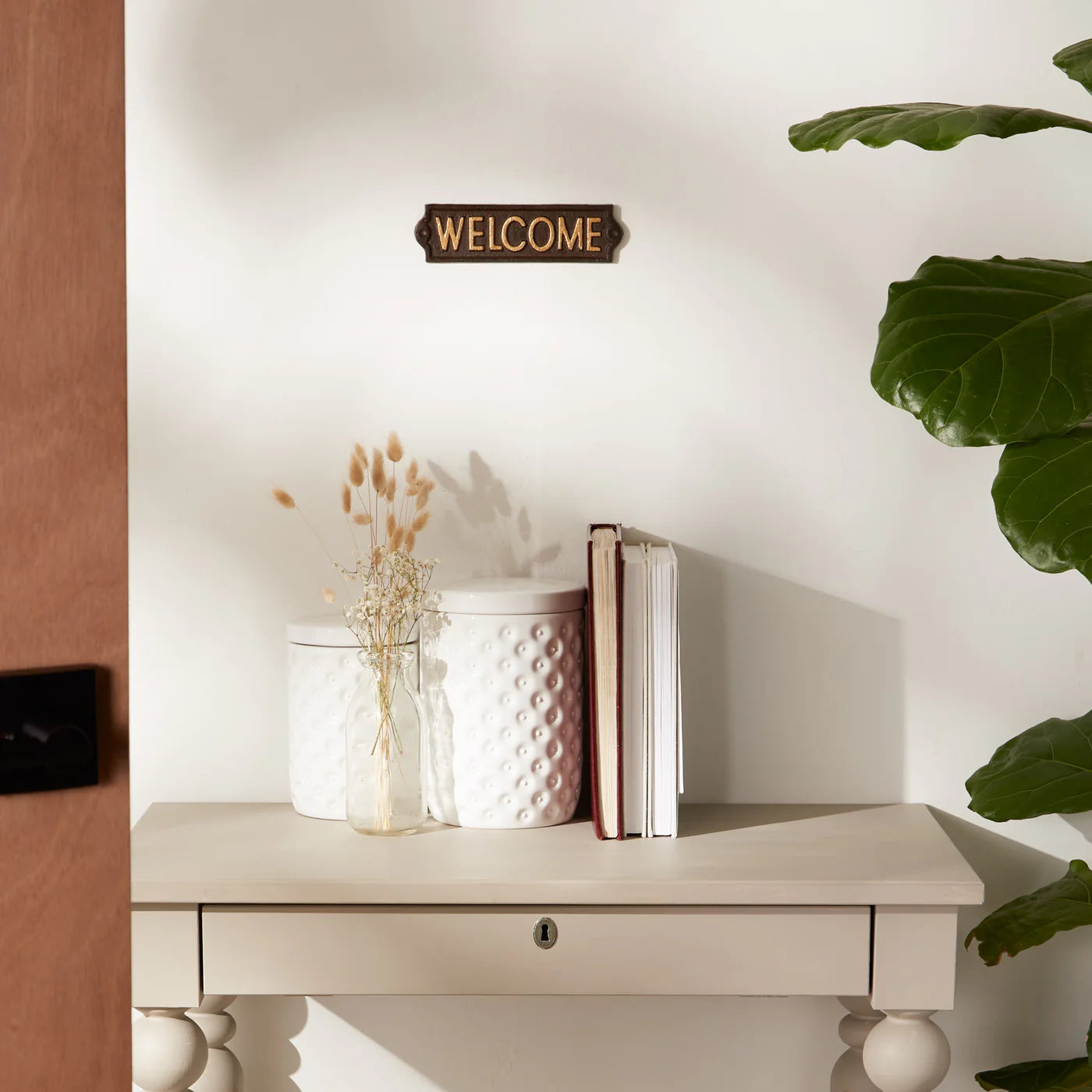 WELCOME CAST IRON SIGN