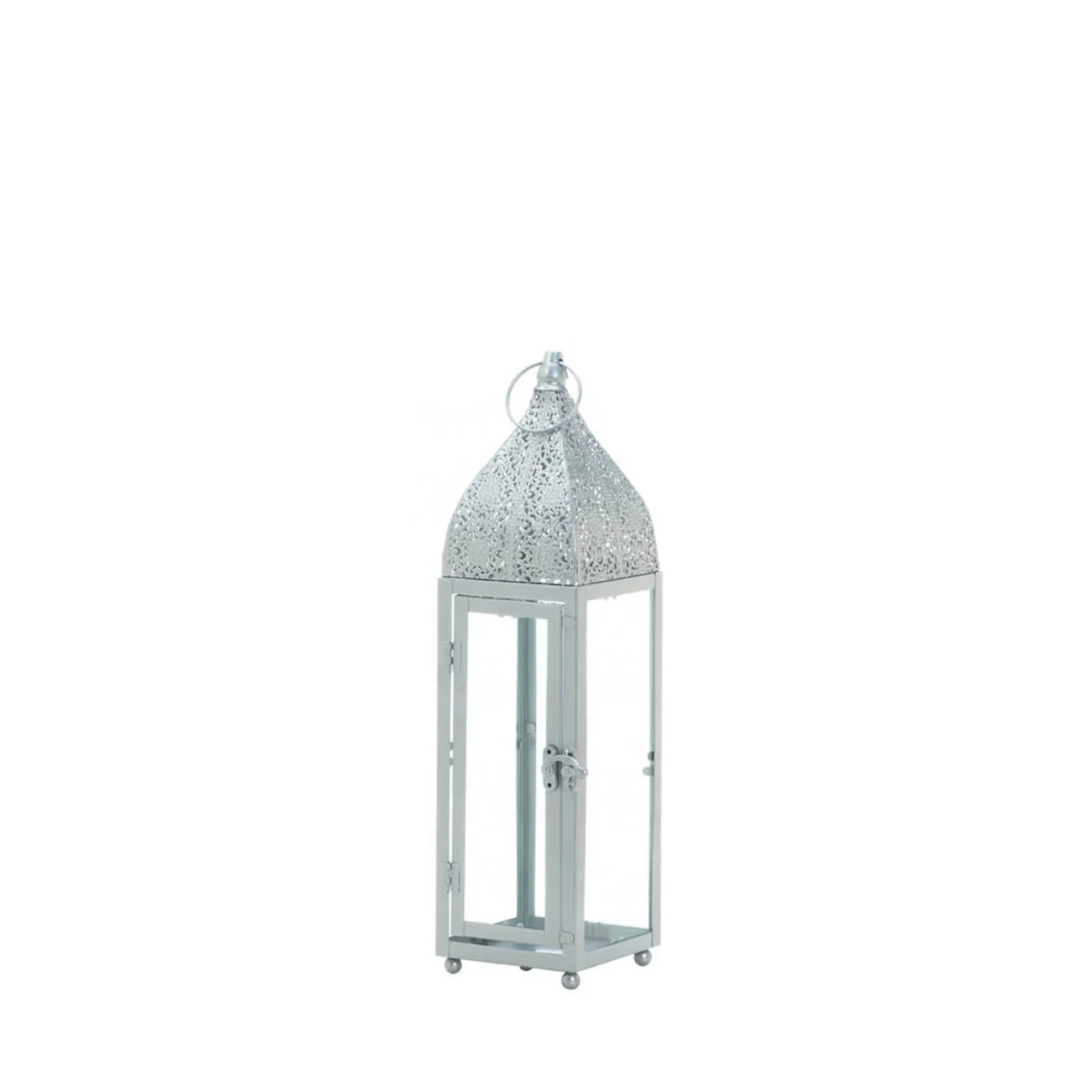 SMALL SILVER MOROCCAN STYLE LANTERN