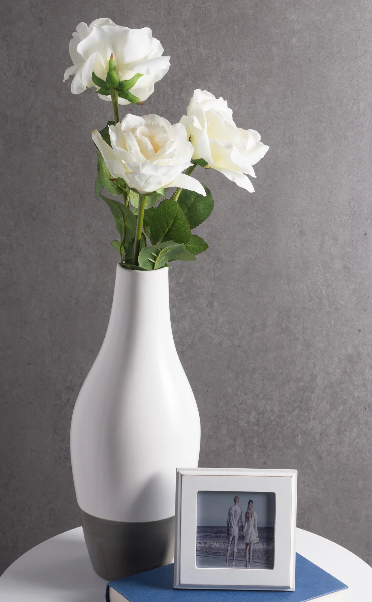 FLOWER OPEN ROSE CREAM S/6