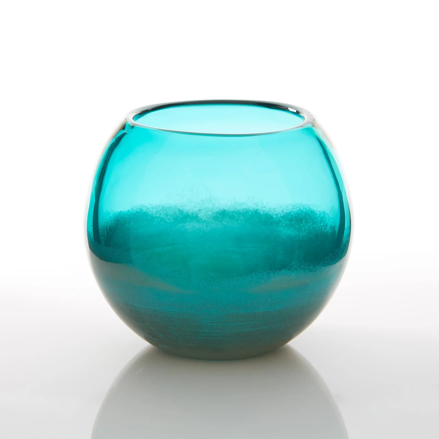 Small Aqua Fishbowl Vase