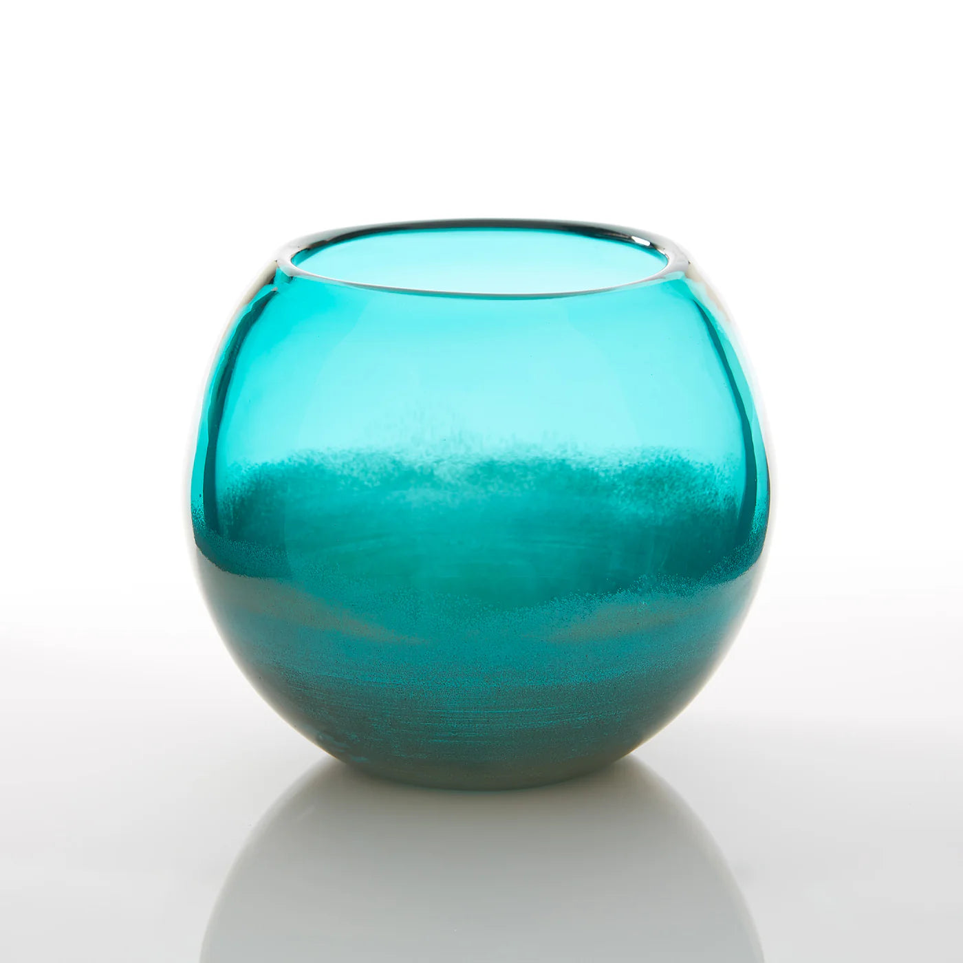 SMALL AQUA FISH BOWL VASE