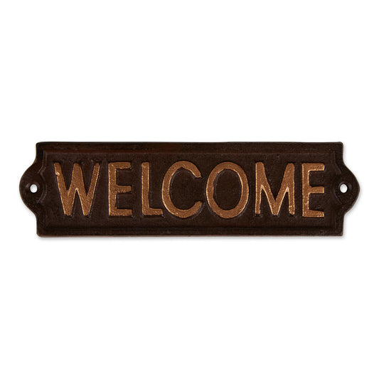 WELCOME CAST IRON SIGN