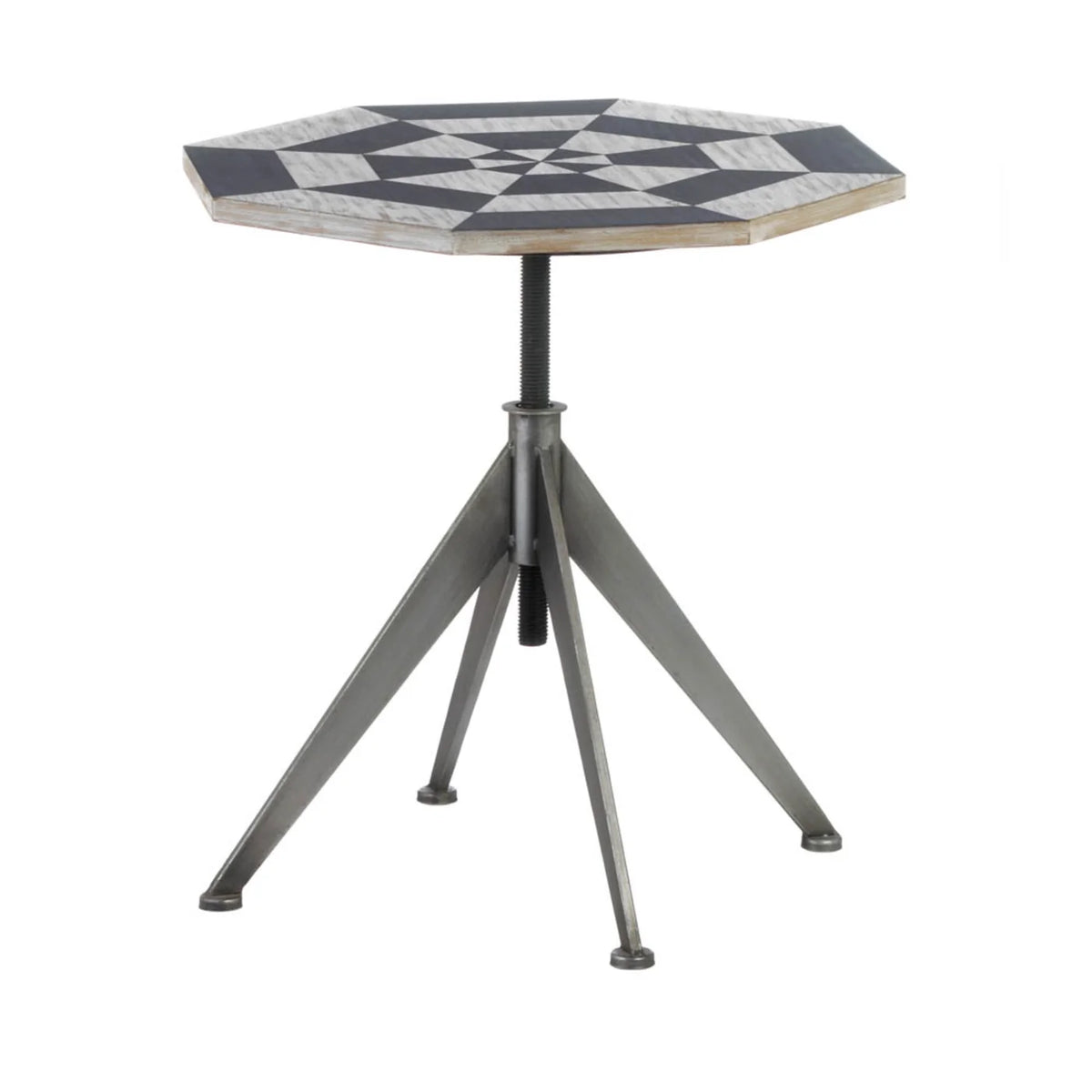 Black & White Checker Side Table