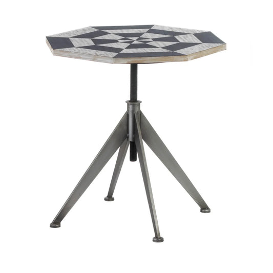 Black & White Checker Side Table