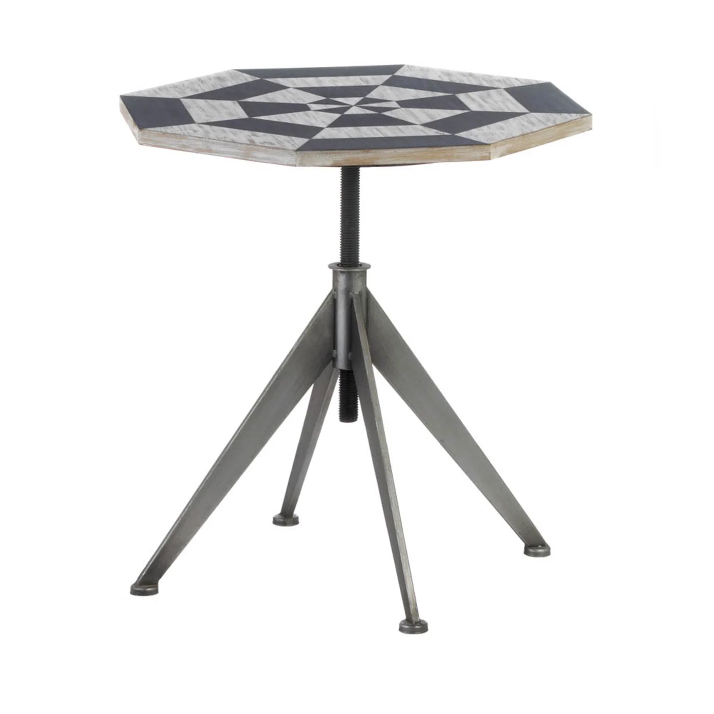 Black & White Checker Side Table