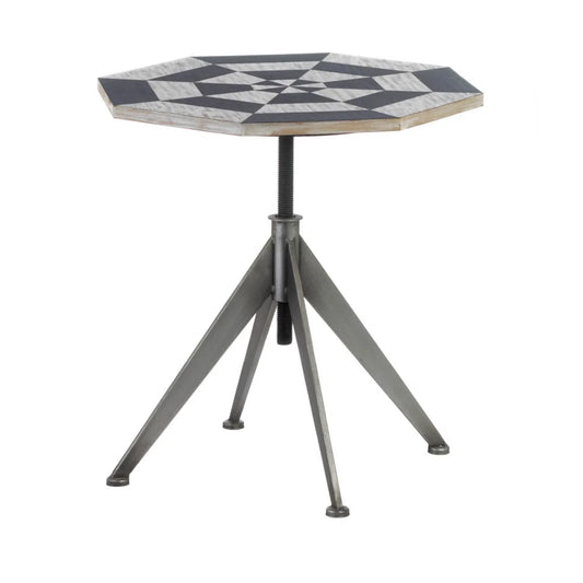 Black & White Checker Side Table