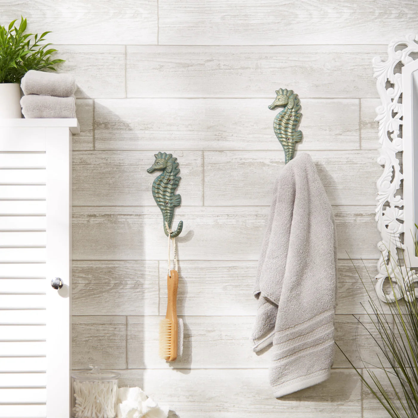 SEAHORSE WALL HOOK SET/2