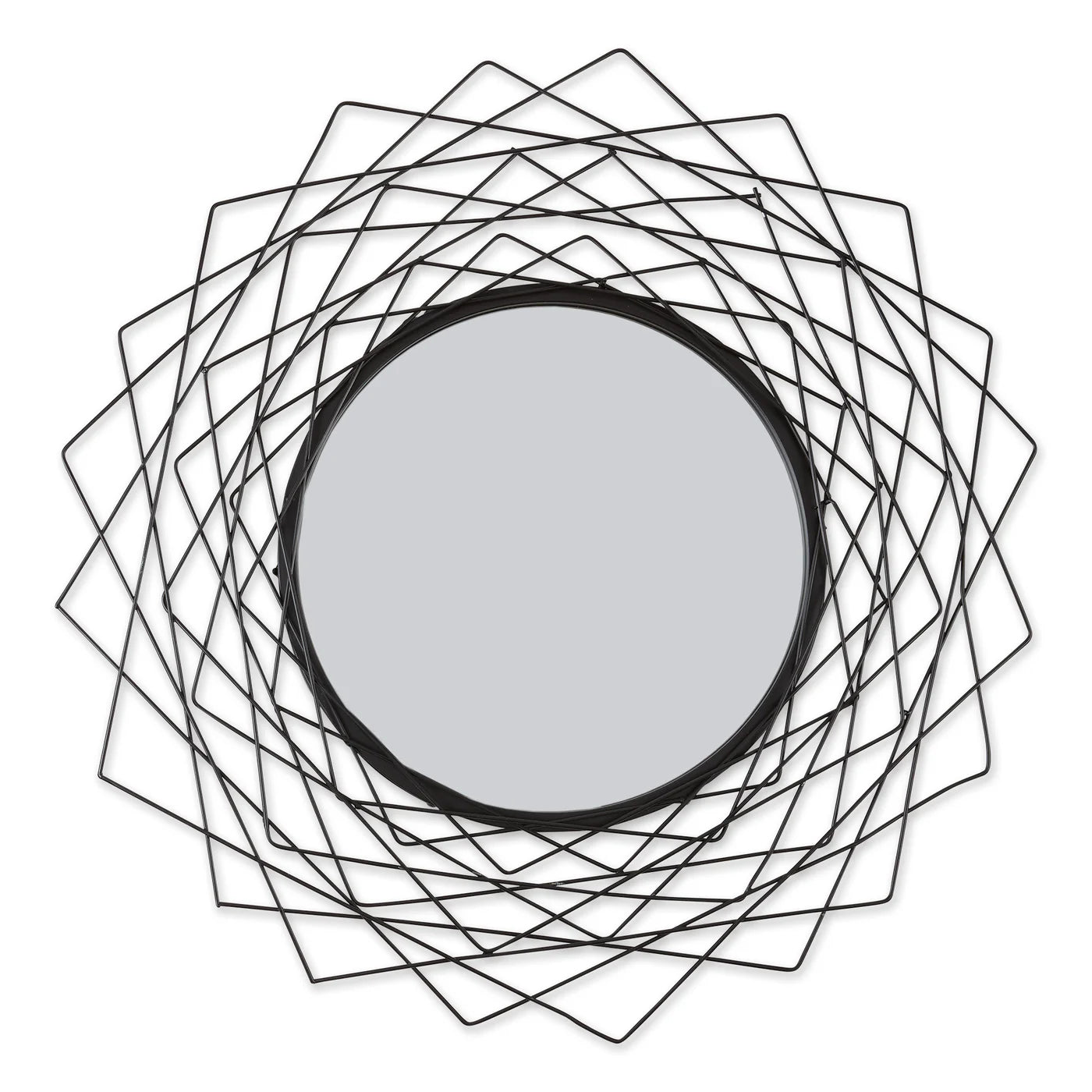 GEOMETRIC BLACK WALL MIRROR