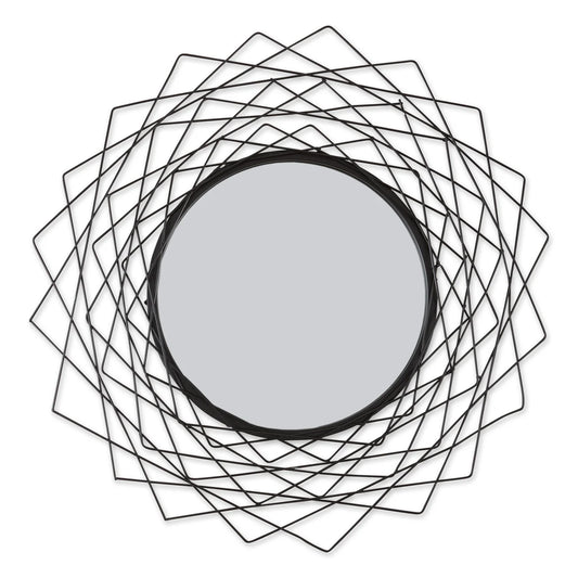 GEOMETRIC BLACK WALL MIRROR